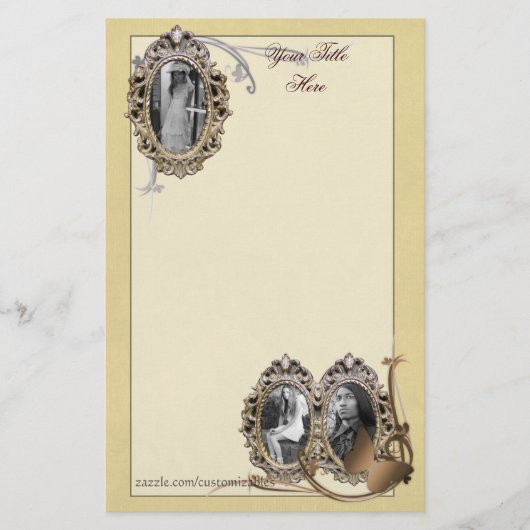 Elegante Frame Stationery Briefpapier (Vorderseite)