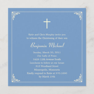 Elegante Frame Taufe/stille Einladung