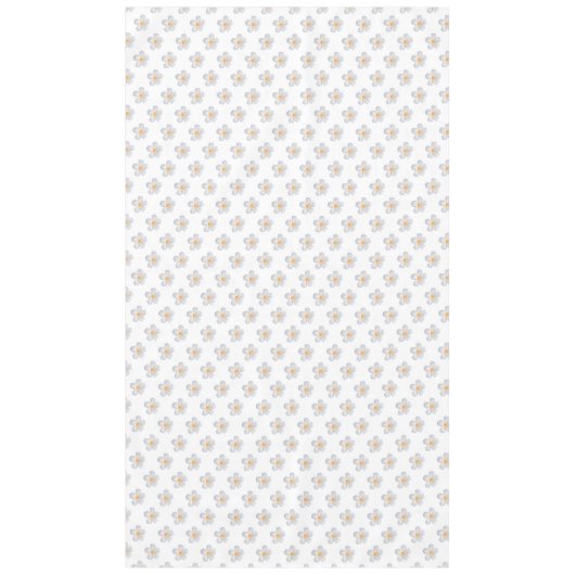 Elegante Frangipani Plumeria Blume auf Weiß Tischdecke (Vorderseite)