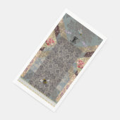 Elegante französische Garten-Papier-Serviette Serviette (Ecke)