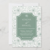 Elegante französische Hochzeit Einladung (Vorderseite)