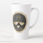 Elegante französische Königin Bee Pink Roses Gray  Milchtasse (Rechts)