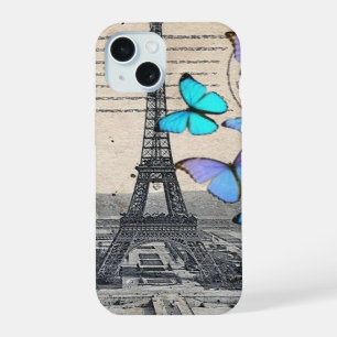 elegante französische Kunst Paris Eiffelturm iPhone 15 Hülle