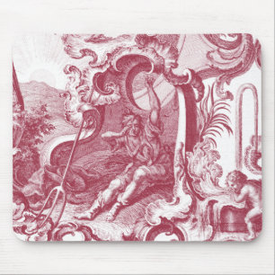 Elegante französische Landhaus-Antiquität rote Toi Mousepad