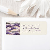 Elegante Französische Lavenderfelder-Rücksendeadre (Insitu)