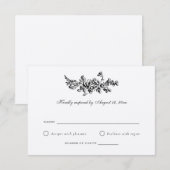 Elegante Französische Rose Vintage Wedding UAWG Einladung (Vorne/Hinten)