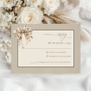 Elegante französische staubblaue Vintage-Hochzeits RSVP Karte