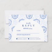 Elegante französische Toile-Abschlussfeier RSVP Karte (Vorderseite)