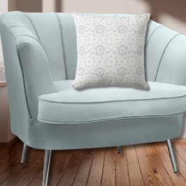 Elegante französische Toile Blau Weiße Monogramm N Kissen