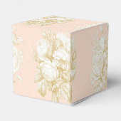 Elegante französische Toile Girl Babydusche Blush Geschenkschachtel (Rückseite)