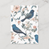 Elegante französische Viktorianische Blumenzettel Begleitkarte (Rückseite)