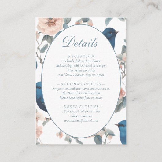 Elegante französische Viktorianische Blumenzettel Begleitkarte (Vorderseite)