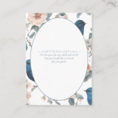 Elegante französische Viktorianische Blumenzettel Begleitkarte (Rückseite)