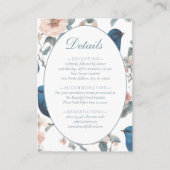 Elegante französische Viktorianische Blumenzettel Begleitkarte (Vorderseite)