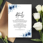 Elegante französische Vintage Blumenzettel Begleitkarte