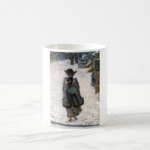 Elegante Frau am Weihnachtsmorgen (Childe Hassam) Kaffeetasse