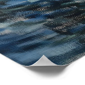 Elegante Frau auf Rowboat bei Sunset - Impressioni Poster (Ecke)