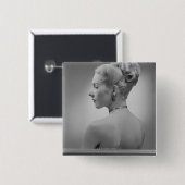 Elegante Frau Button (Vorne & Hinten)