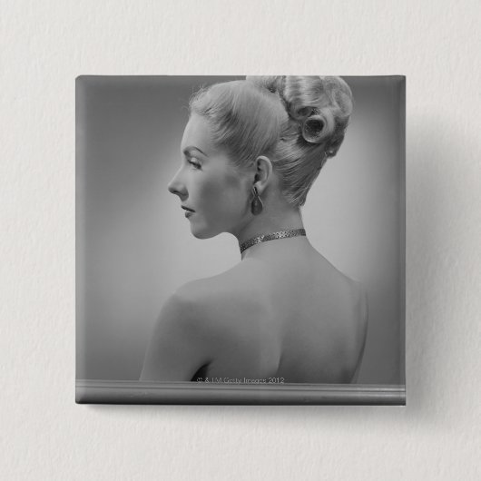 Elegante Frau Button (Vorderseite)