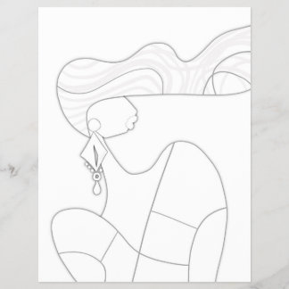 Elegante Frau DIY Mode-Färbung Moderne Kunst Flyer
