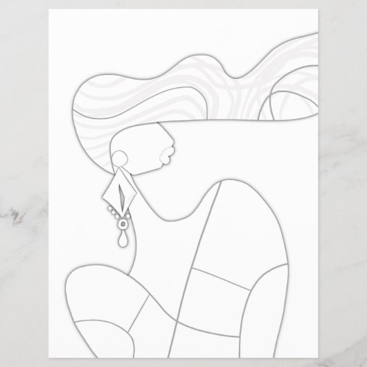 Elegante Frau DIY Mode-Färbung Moderne Kunst Flyer (Vorne)