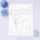 Elegante Frau DIY Mode-Färbung Moderne Kunst Flyer (Einzeln)
