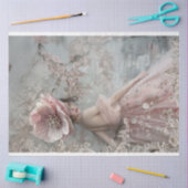 Elegante Frau Große Blume Französisch Chic Seidenpapier (Basteln)