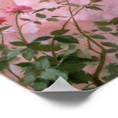 Elegante Frau im Garten der Rose Poster (Ecke)