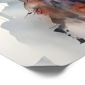 Elegante Frau im lebendigen Gewand Poster (Ecke)