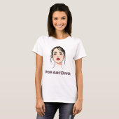 Elegante Frau im Minimalistischen Pop Kunst, Dicht T-Shirt (Vorne ganz)
