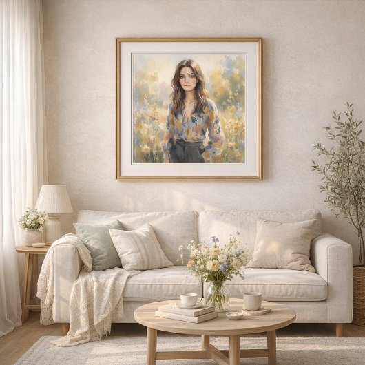 Elegante Frau im Stil des Impressionismus Poster