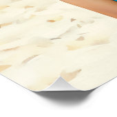 Elegante Frau in blauem Kleid Poster (Ecke)