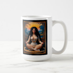 Elegante Frau in meditativer Harmonie von Xzendor7 Kaffeetasse