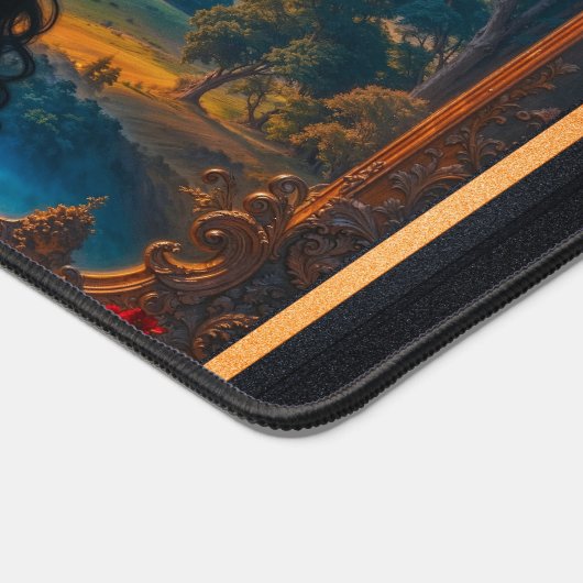 Elegante Frau in meditativer Harmonie von Xzendor7 Schreibtischunterlage (Ecke)