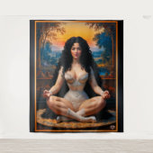 Elegante Frau in meditativer Harmonie von Xzendor7 Wandteppich (Vorderseite)