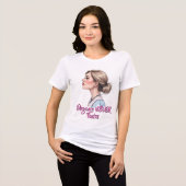 Elegante Frau in Profil Tri-Blend Shirt (Vorderseite voll)