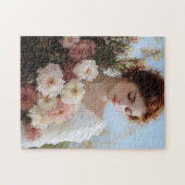 Elegante Frau mit Blume Puzzle (Horizontal)