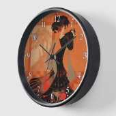 Elegante Frau mit einem Vogel Uhr (Winkel)