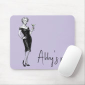 Elegante Frau mit Martini Mousepad (Mit Mouse)