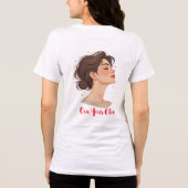 Elegante Frau mit strahlendem Lächeln Tri-Blend Shirt (Rückseite)