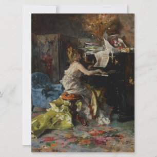 Elegante Frau Pianistin (Giovanni Boldini) Karte