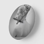 Elegante Frau Runde Wanduhr (Winkel)