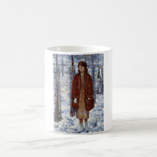 Elegante Frau (Snowy Winter 1918 in New York) Kaffeetasse