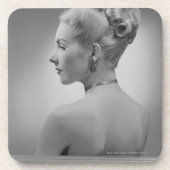 Elegante Frau Untersetzer (Vorderseite)