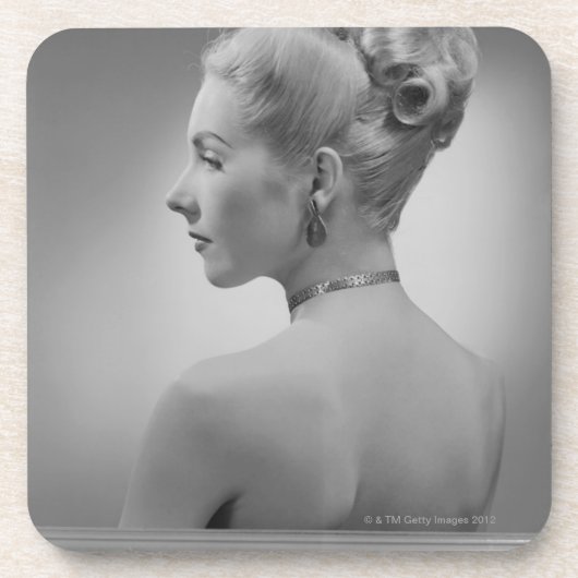 Elegante Frau Untersetzer (Vorderseite)