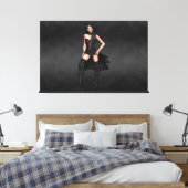 Elegante Frauen 1 Version 1 Canvas Print Picture Leinwanddruck (Insitu (Schlafzimmer))