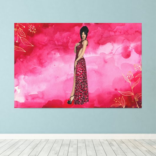 Elegante Frauen Canvas Print Picture 14 Leinwanddruck (Insitu (Holzboden))