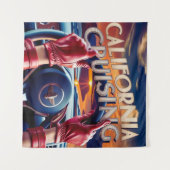 Elegante Frauen in klassischen Autos Wandteppich (Vorderseite (Horizontal))