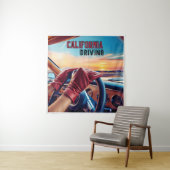 Elegante Frauen in klassischen Autos Wandteppich (Beispiel)