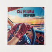 Elegante Frauen in klassischen Autos Wandteppich (Vorderseite)